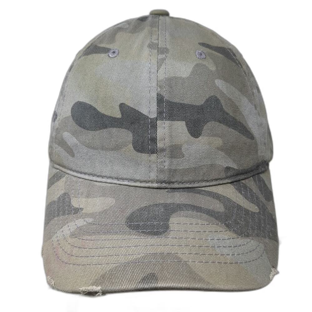 Express Baseball Cap Green OSFM Camo Camouflage Pattern Curved Brim Cotton Hat